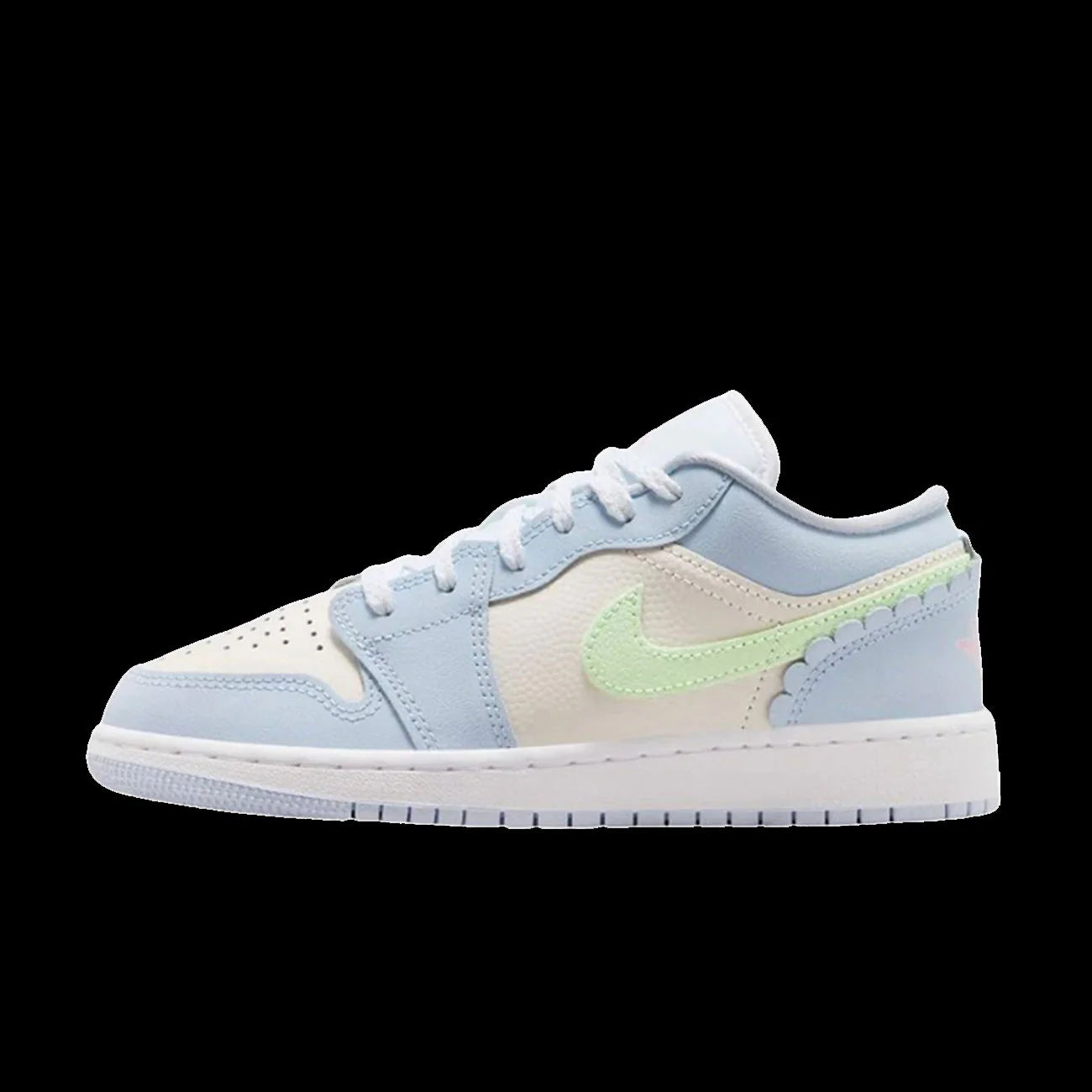 Air Jordan 1 Low SE GSHalf Blue Vapor Green Sail White