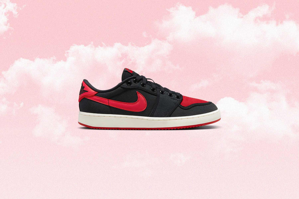 Air Jordan KO 1 Low Bred Black Varsity Red Sail