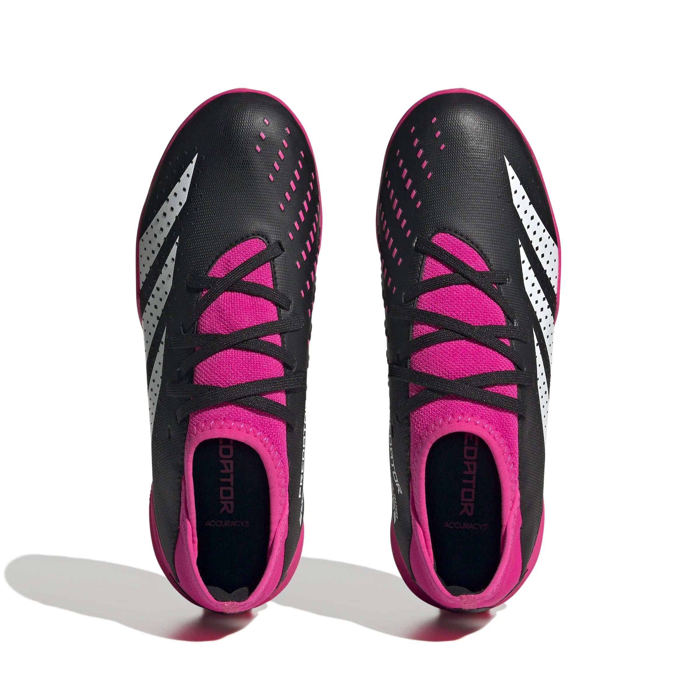 adidas Predator Accuracy3 TF Youth Turf Soccer Cleats Black White Shock Pink