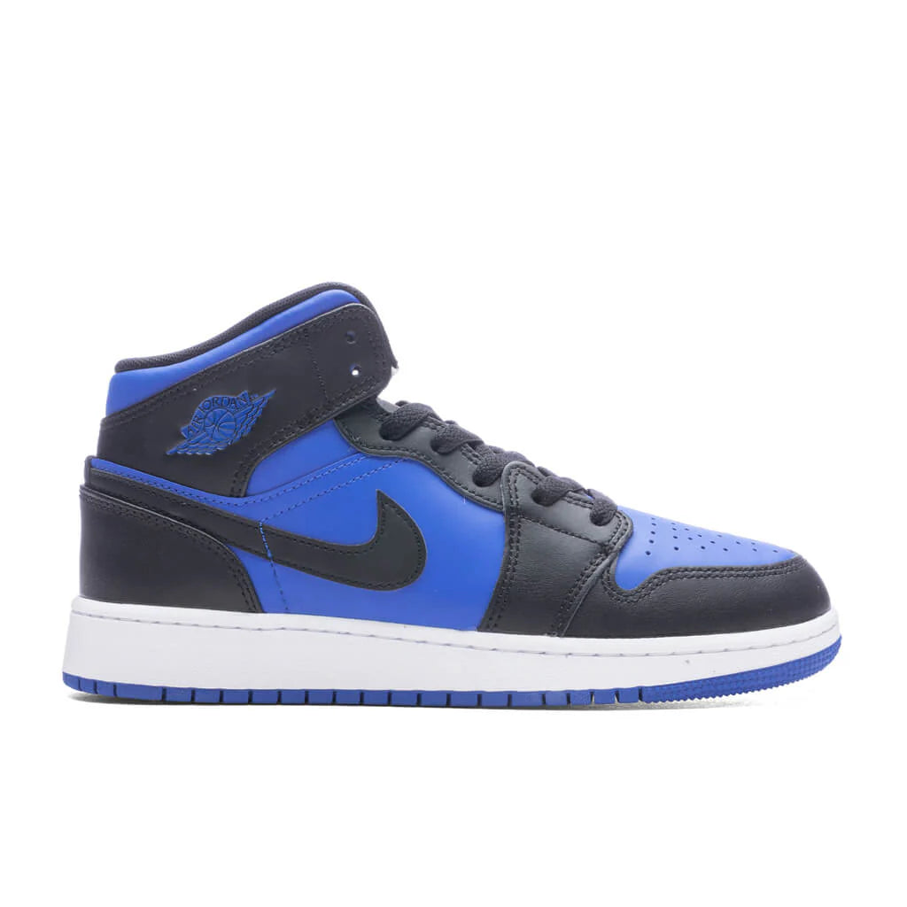 Air Jordan 1 Mid GS Black Royal Blue Black