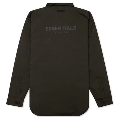 Nylon Filled Shirt Jacket Off Black