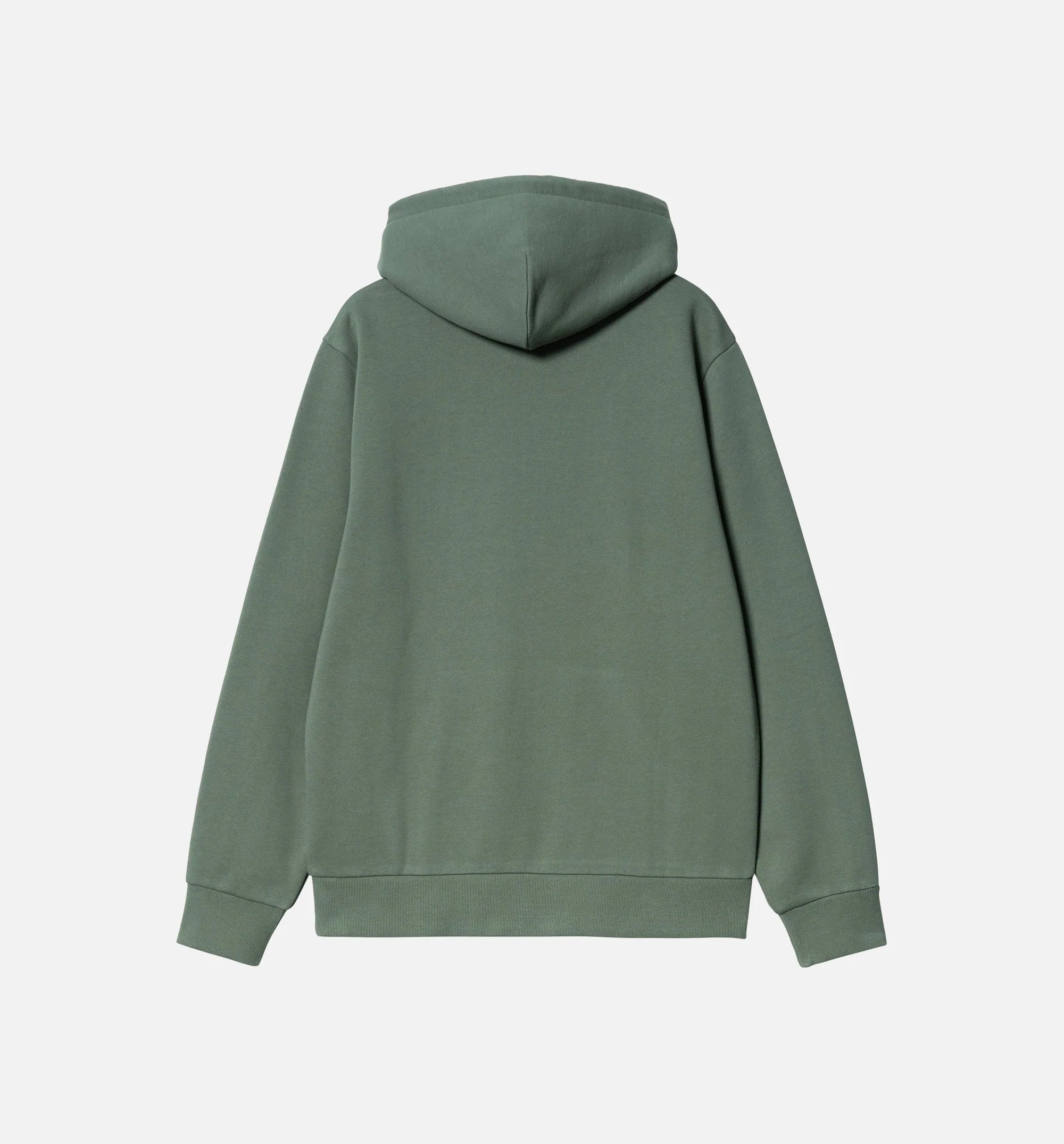 Embroidery Script Pullover Mens Hoodie Green
