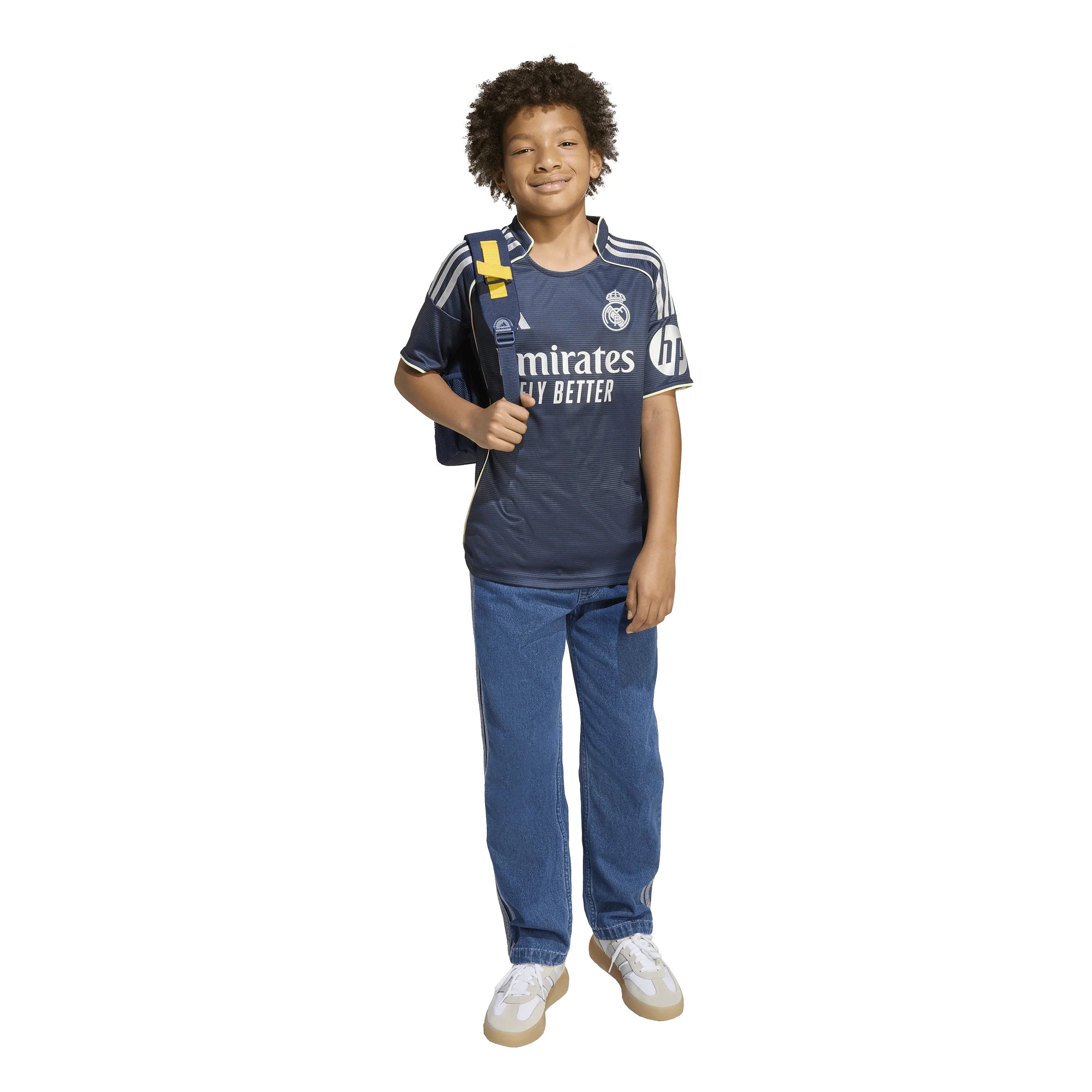adidas Real Madrid Youth Away Soccer Jersey 25 26 Blue