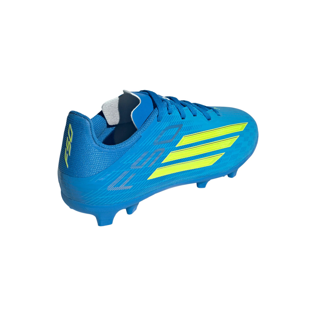 adidas F50 League FG MG Firm Ground Multi Ground Youth Soccer Cleats Blue Yellow Aqua