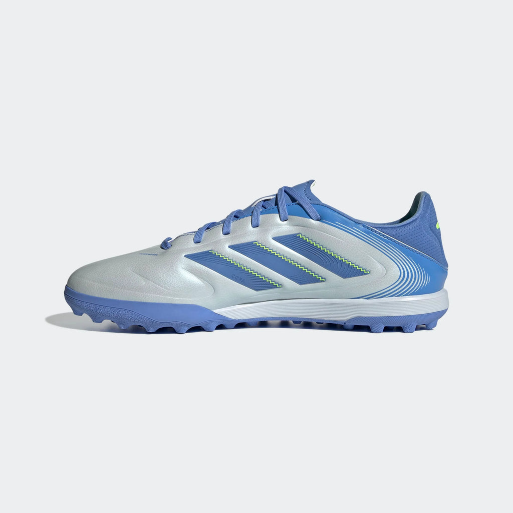 adidas Copa Pure 3 League Turf Soccer Cleats Halo Blue Blue Fusion Lucid Lemon