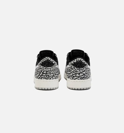 Air Jordan 1 Retro Low OG Black Cement Grade School Lifestyle Shoe Black Grey