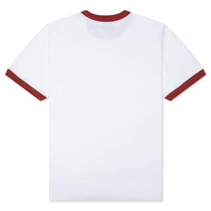 S S Ip Ringer T Shirt White Red Red