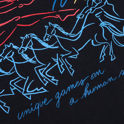 Pentathlon Screen Printed T Shirt Black