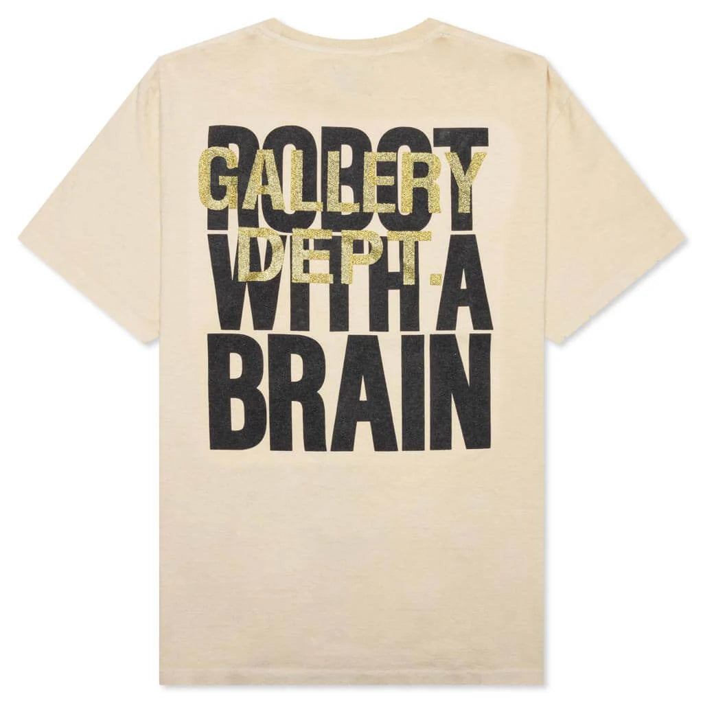 Robot Brain Tee Antique White