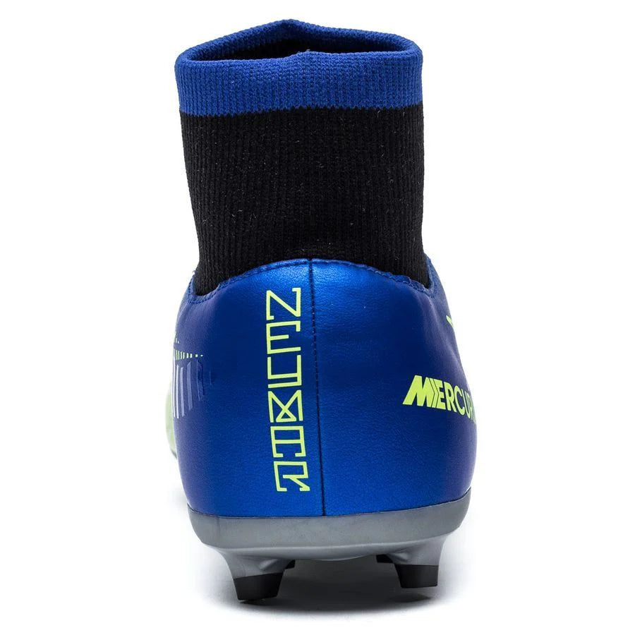 Nike Kids Neymar Jr Mercurial Victory VI Dynamic Fit FG Firm Ground Football Boot Racer Blue Black Volt