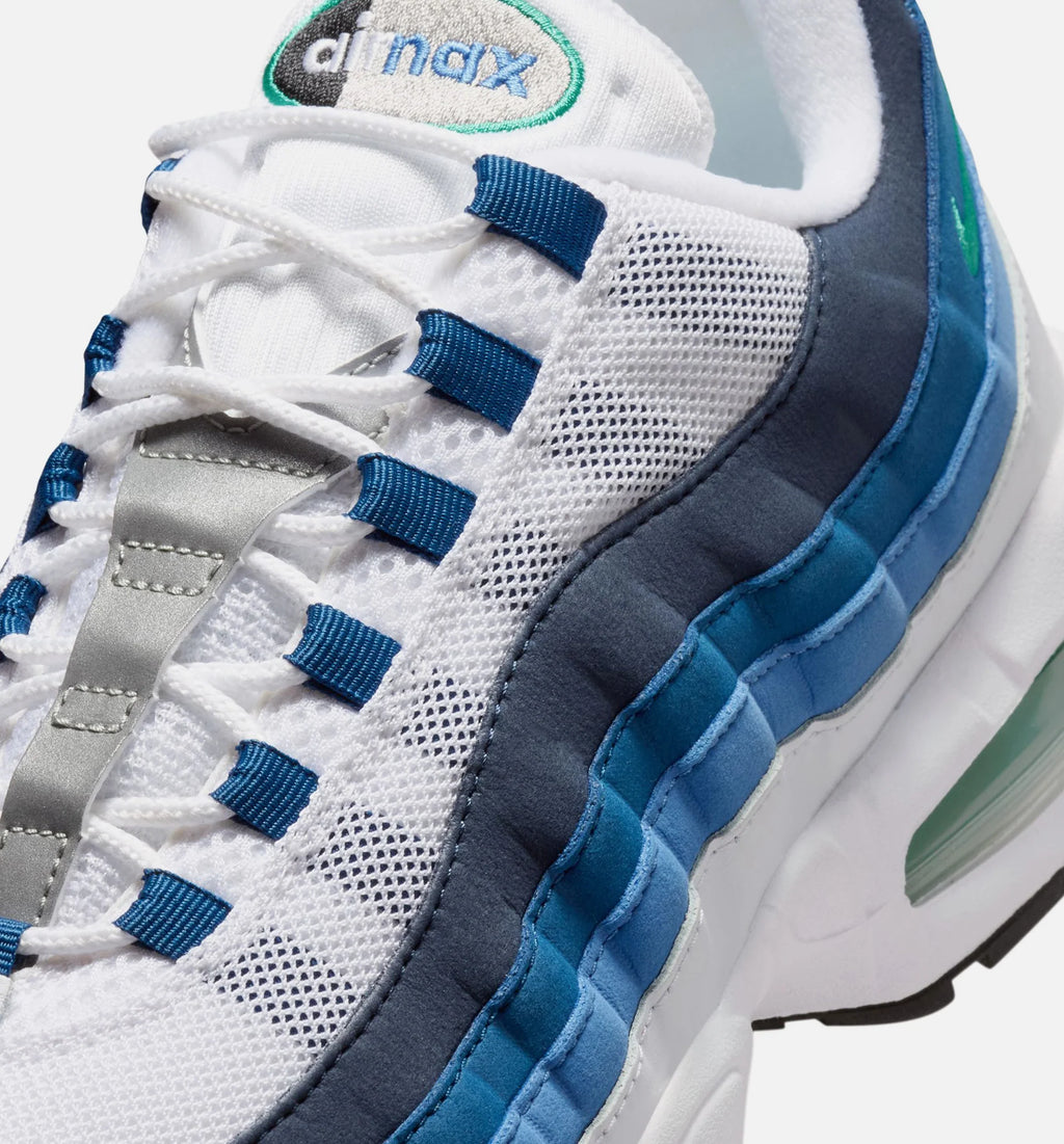 Air Max 95 Big Bubble Slate Mens Lifestyle Shoe White Emerald Green Lake Blue