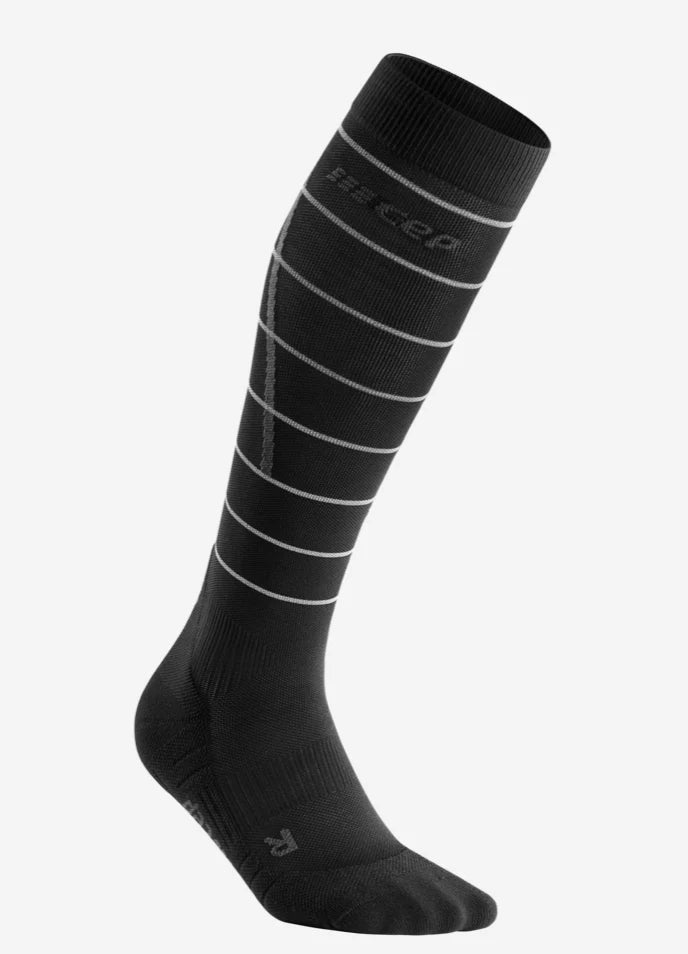 Womens CEP Pro Run Reflective Compression Socks Tall