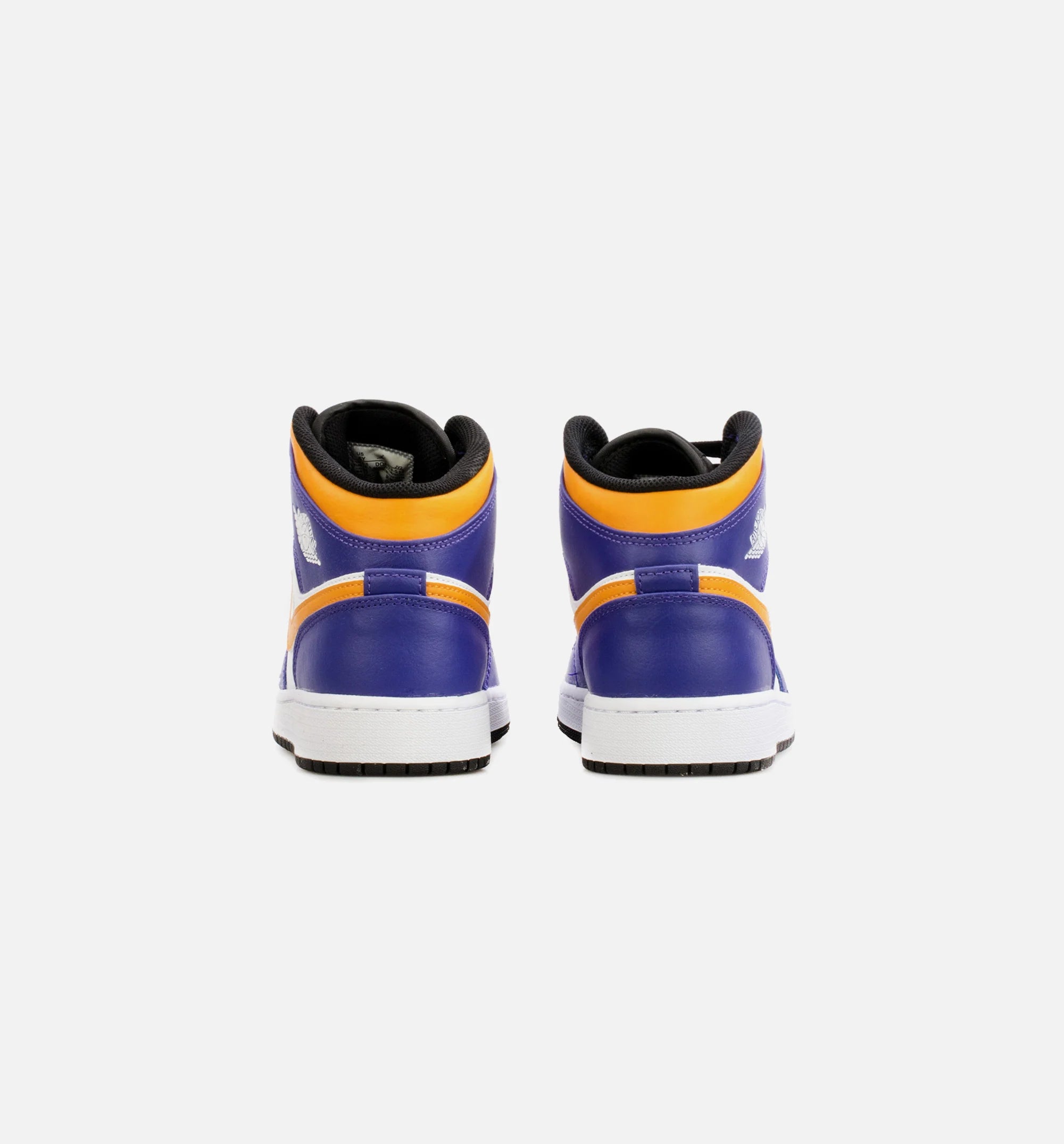 Air Jordan 1 Mid Grade School Lifestyle Shoe Purple Yellow