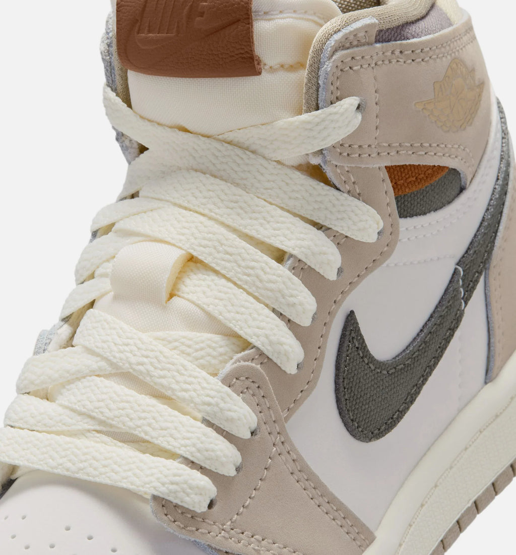 Air Jordan 1 Retro High OG Khaki Preschool Lifestyle Shoe Khaki Sail Coconut Milk Cargo Khaki Free Shipping