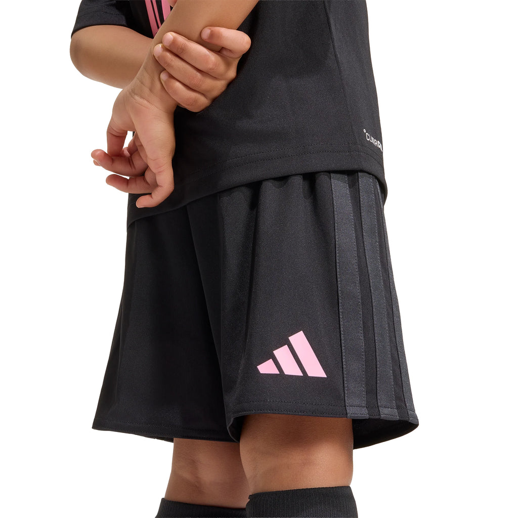 adidas Inter Miami CF Away Youth Soccer Mini Kit 26 27 Black Pink