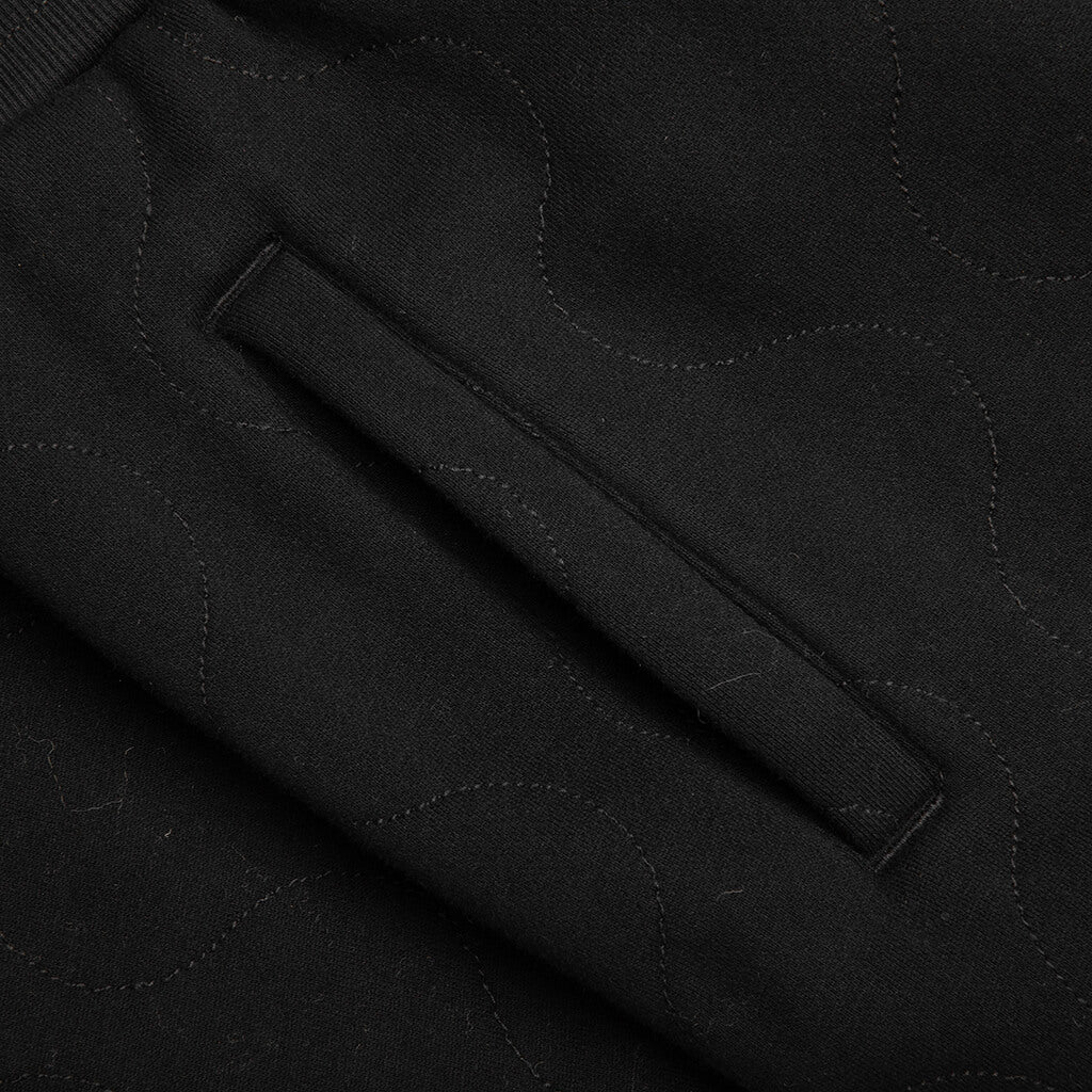 Wave Quilted Easy Pants Black