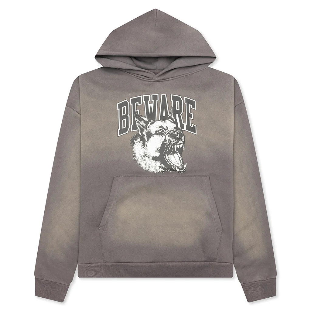 Tonal Beware Hoodie Cement