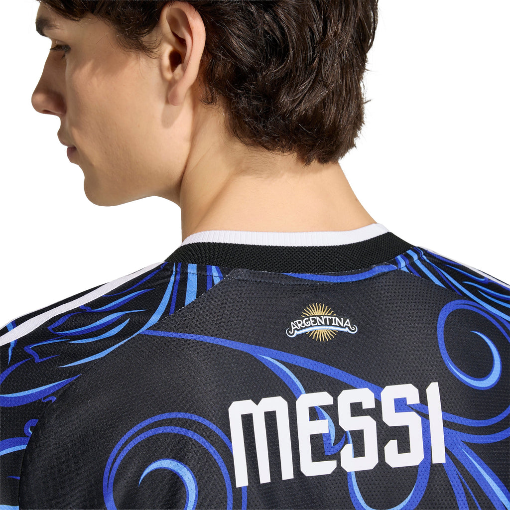 adidas Argentina Away Authentic Messi Mens Soccer Jersey 2026 Black Blue