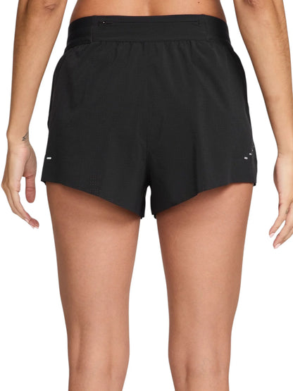 Nike Womens Swift Breathe Dri FIT Mid Rise 25 Brief Lined Running Shorts