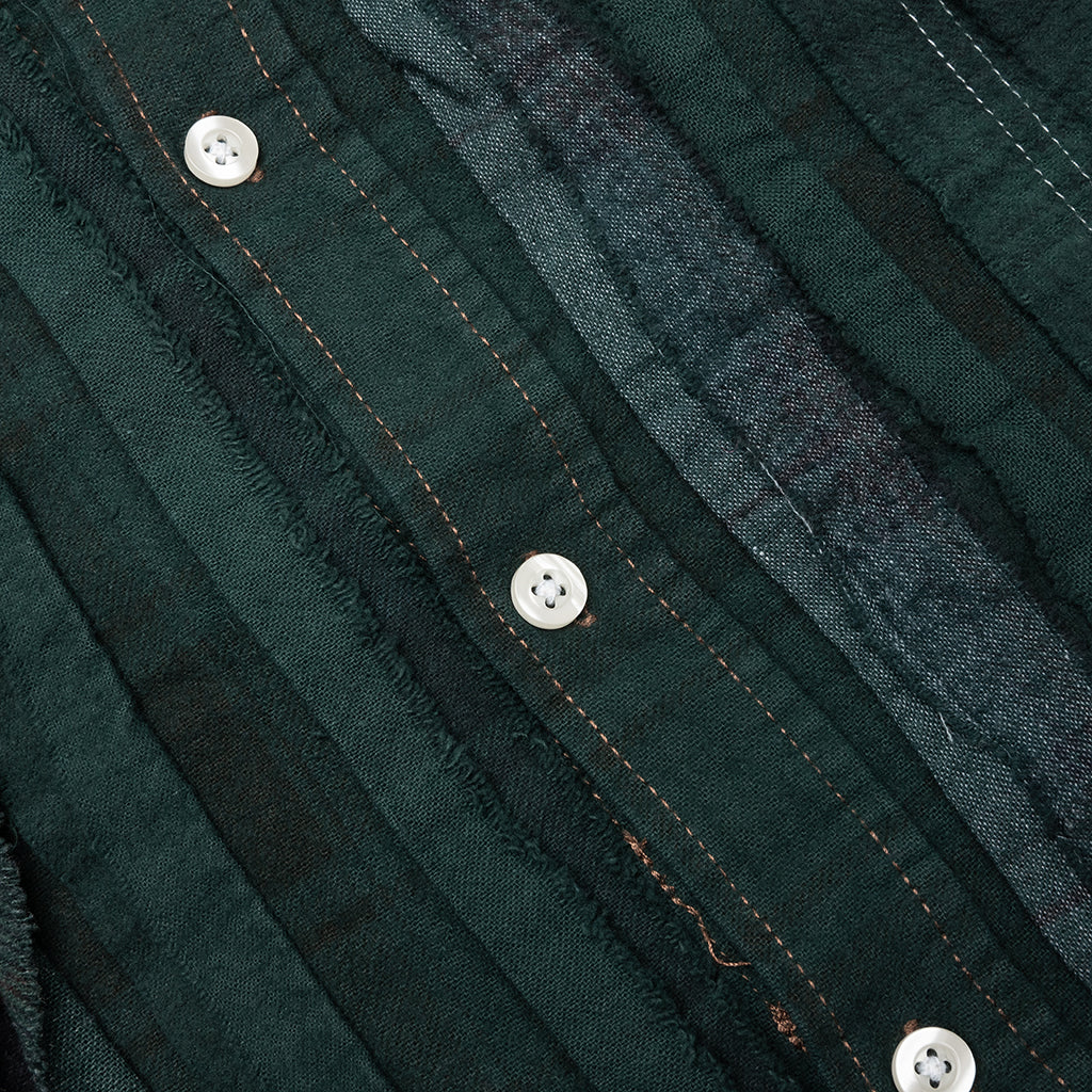 Over Dyed Ribbon Shirt Green