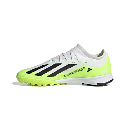 adidas X Crazyfast3 TF Junior Turf Soccer Cleats White Black