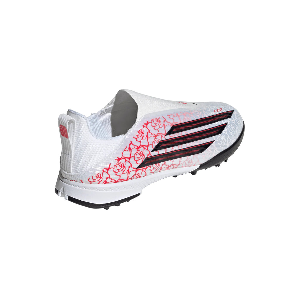 adidas F50 League Laceless TF Turf Youth Soccer Cleats White Black Red