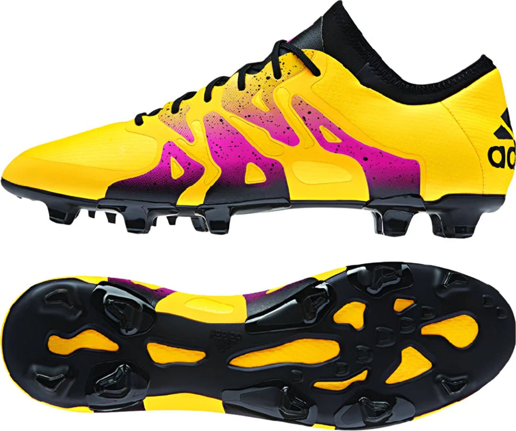 adidas X 151 FG AG Multi Ground Soccer Cleats Solar Gold Black Shock Pink