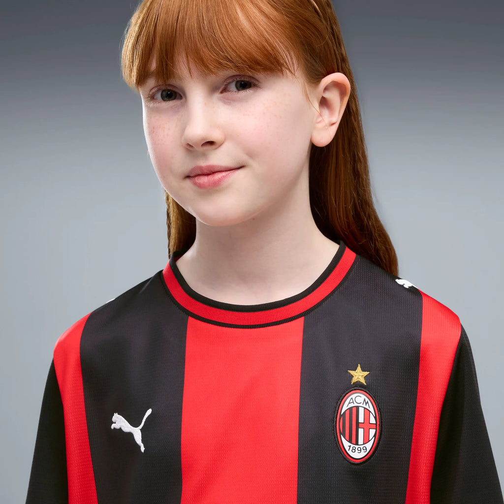 PUMA AC Milan Home Youth Soccer Jersey 2026 Black Red