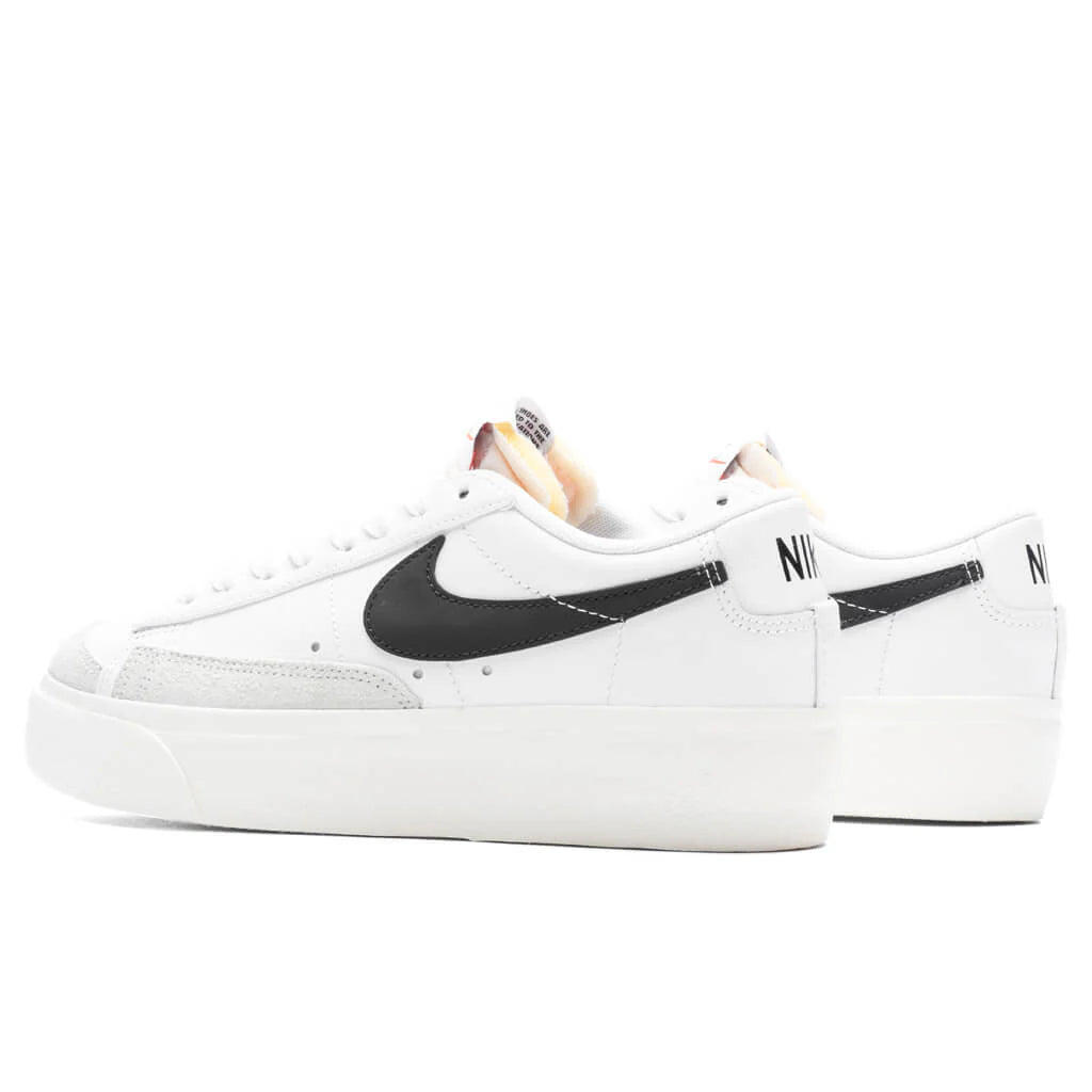 Womens Blazer Low Platform White Black Sail