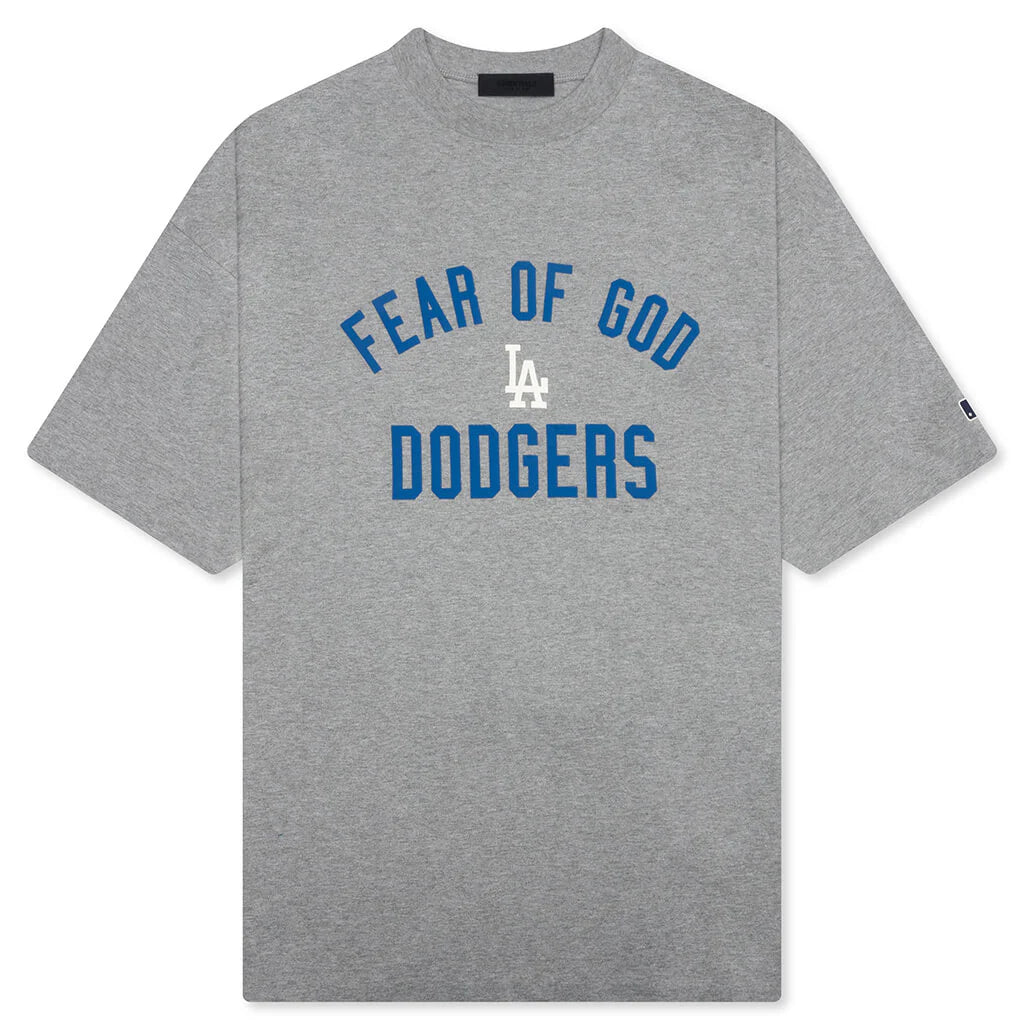 Fear of God Essentials x MLB Dodgers 90s Tee Concrete Heather