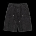 Carhartt WIP OG Double Knee Shorts Snake Camo Black Heavy Stone Wash