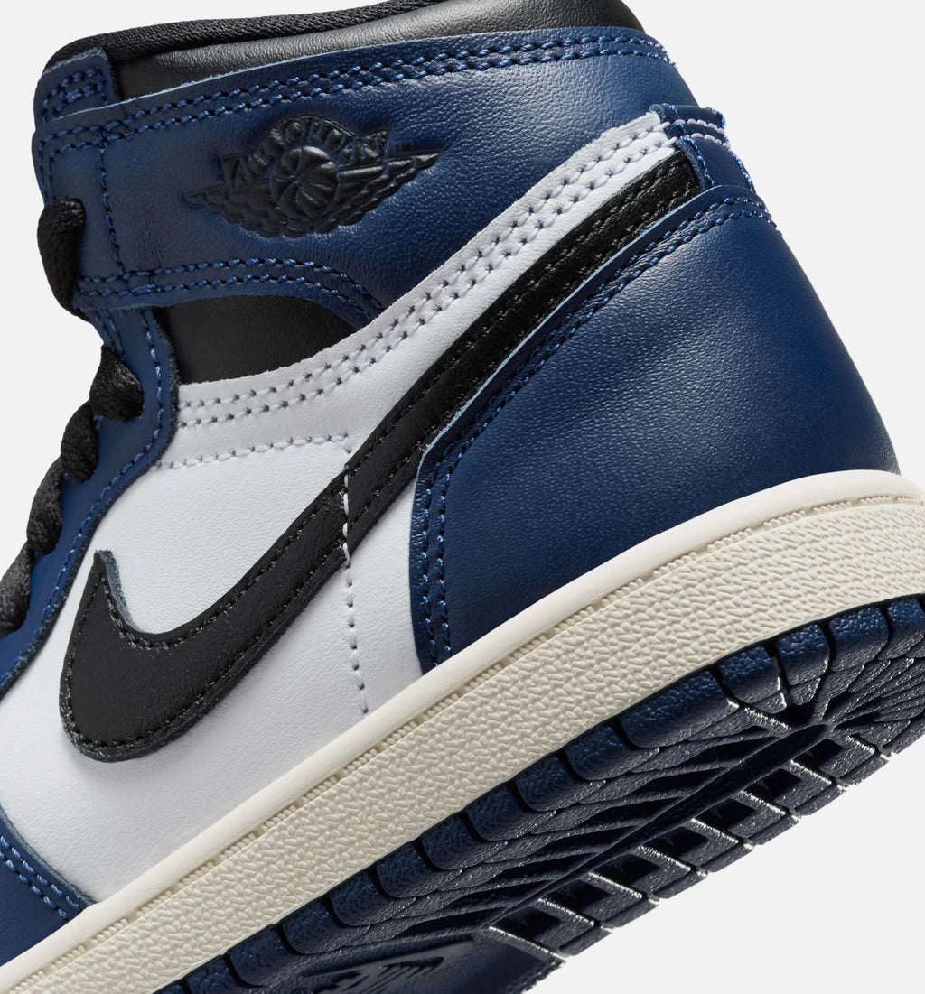 Air Jordan 1 Retro High OG Midnight Navy Preschool Lifestyle Shoe Midnight Navy White