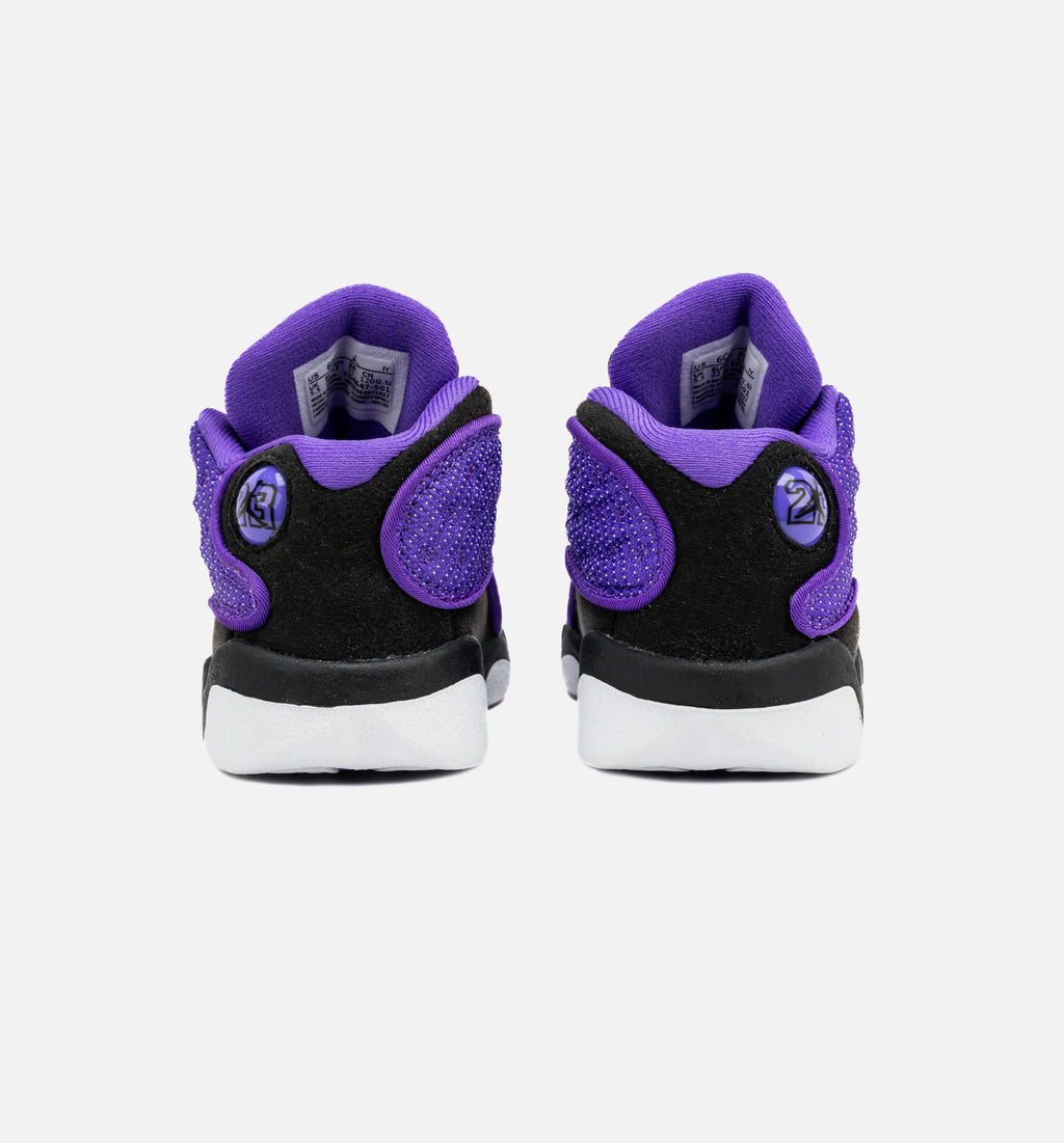 Air Jordan 13 Retro Purple Venom Infant Toddler Lifestyle Shoe Black Purple