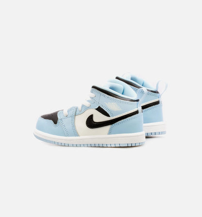 Air Jordan 1 Mid Infant Toddler Lifestyle Shoe Blue Black
