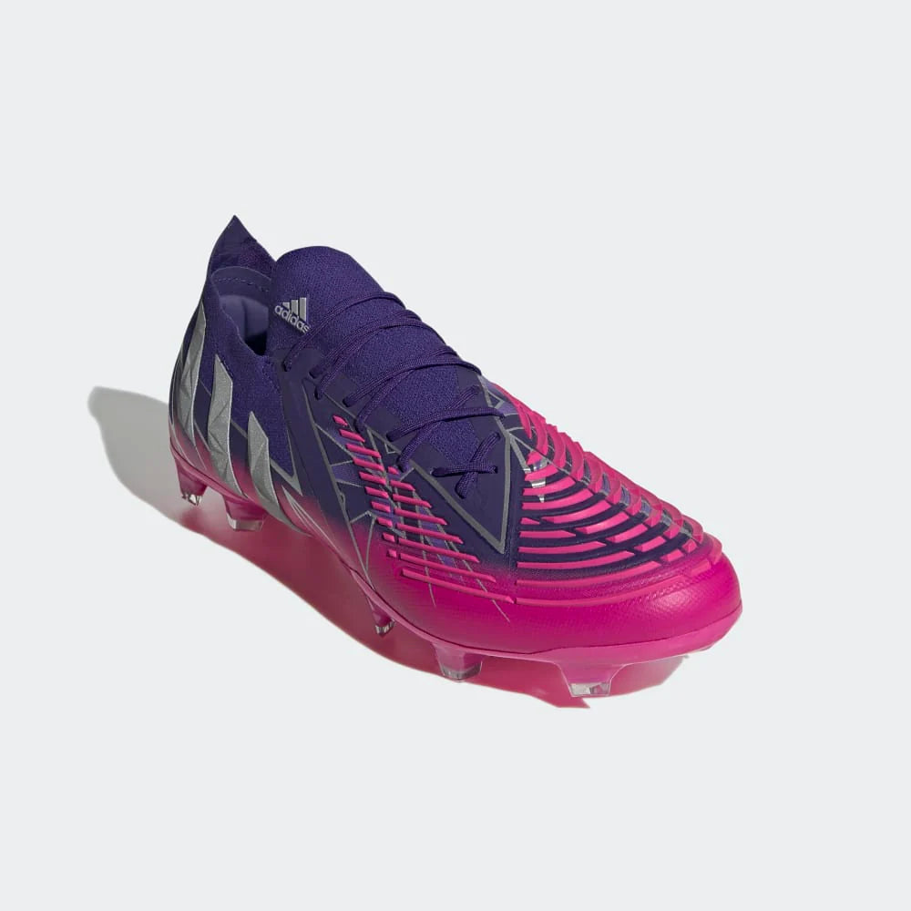 adidas Predator Edge1 FG Low Firm Ground Boots Team College Purple Silver Metallic Team Shock Pink