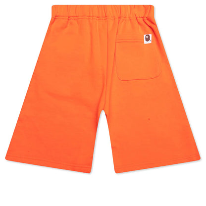 Kids Bape Pigment Dye Sweat Shorts Orange