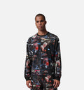 Jordan Flight Printed Long Sleeve Mens Jersey Black White