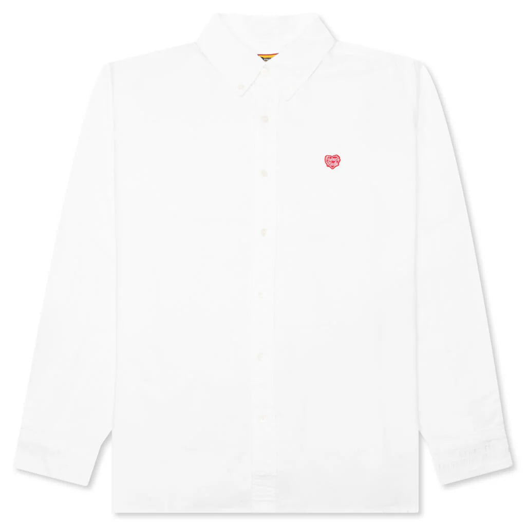 Oxford BD L S Shirt White