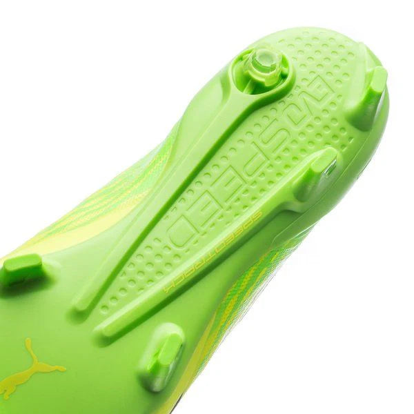 PUMA Evospeed 17 SL FG Firm Ground Soccer Cleats Safety Yellow Black Green Gecko
