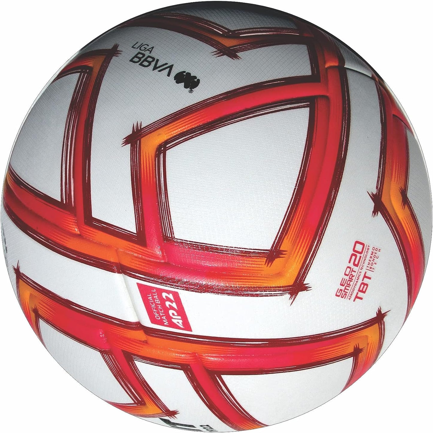 Voit Quality Pro Official Match Soccer Ball Liga MX Apertura 22 White Hi Vis Orange