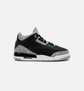 Air Jordan 3 Retro Green Glow Grade School Lifestyle Shoe Black Green Glow Wolf Grey White