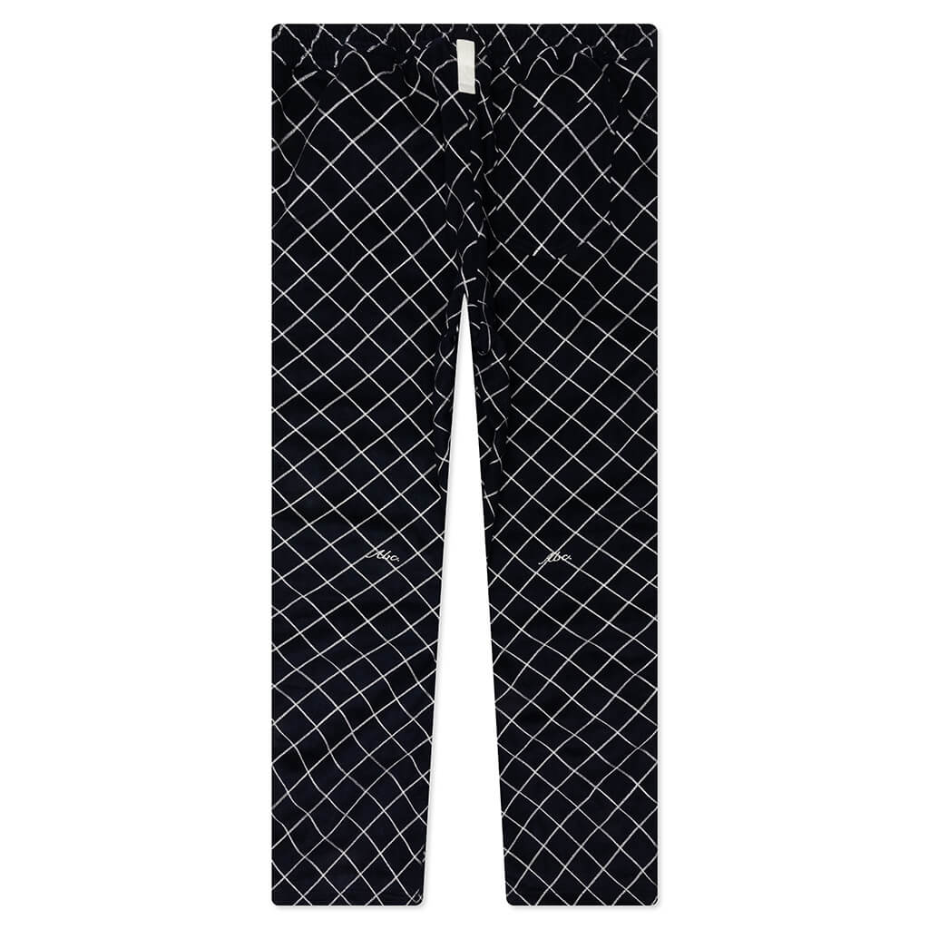 Abc Diamond Chain Stitch Quilted Wool Zipper Breakaway Pants Navy