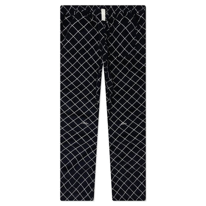 Abc Diamond Chain Stitch Quilted Wool Zipper Breakaway Pants Navy