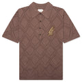 Diamond Knit Polo Brown