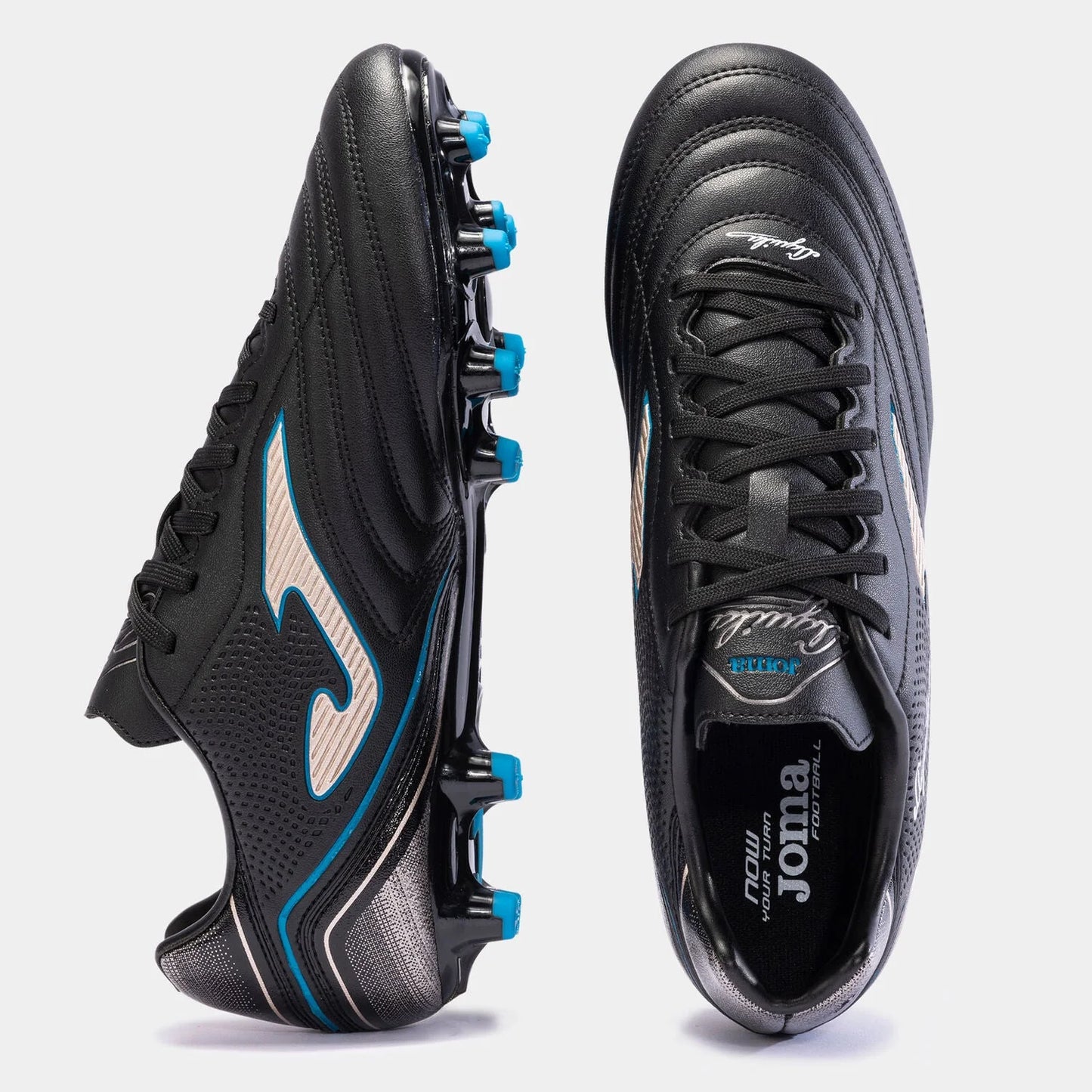 Joma Assortment Aguila 2301 FG Firm Ground Soccer Cleats Black Gold