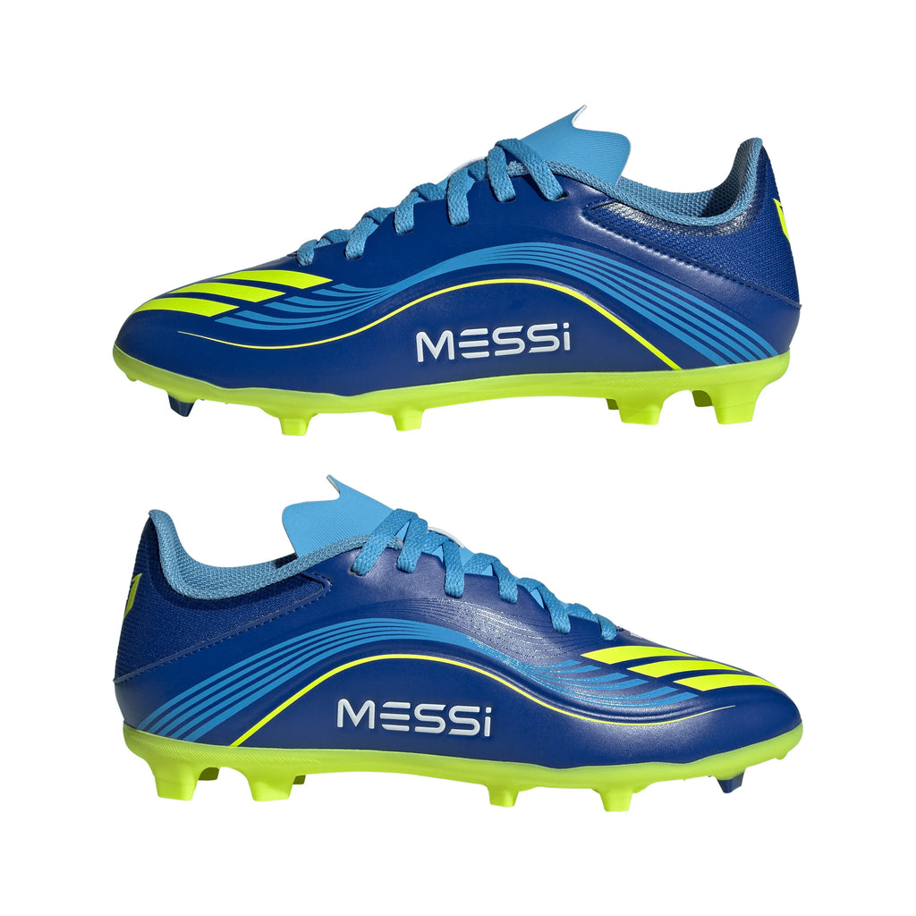 adidas F50 Messi League FG MG Youth Soccer Cleats Royal Blue Yellow Blue