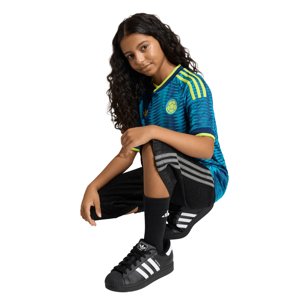 adidas Colombia Away Youth Soccer Jersey 2026 Mistery Petrol Navy