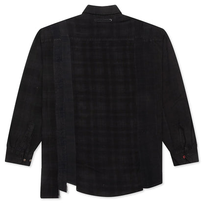 Over Dye 7 Cuts Shirt Black