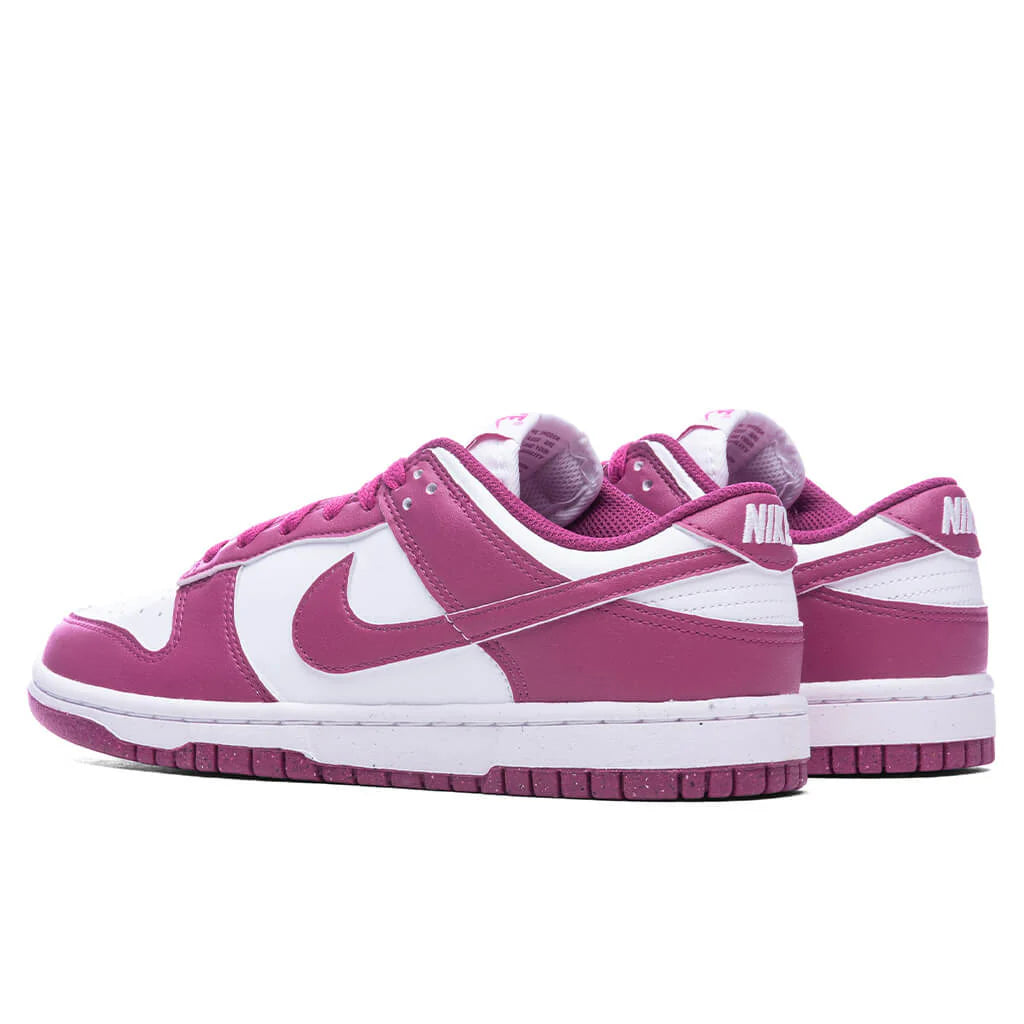 Dunk Low Womens White Hot Fuchsia