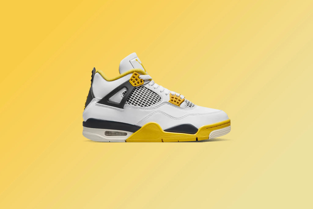 Womens Air Jordan 4 Retro White Coconut Milk Vivid Sulfur